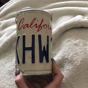 LittleEarth California license plate crossbody